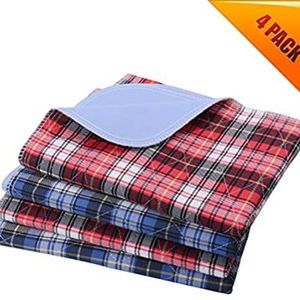 Washable, waterproof pet pee pads 4 pack flannel